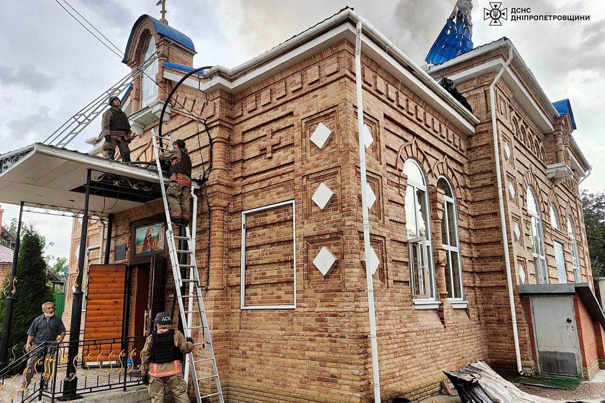 В четверг, 12 сентября, враг нанес удар по церкви в Никополе