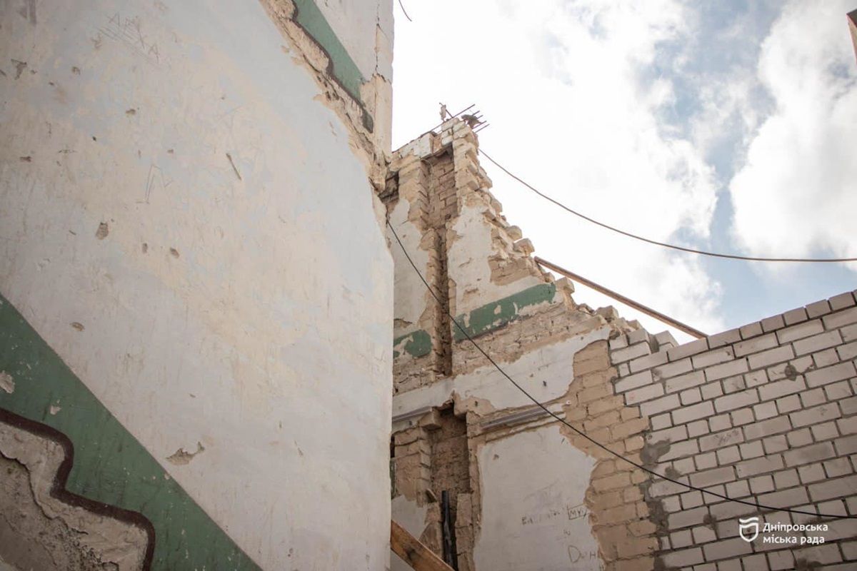 Дом получил сильные повреждения