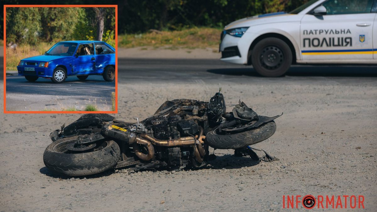 У Дніпрі на Самарському узвозі зіштовхнулися ЗАЗ та мотоцикліст: водій двоколісного загинув