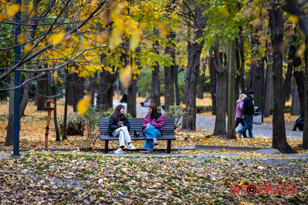 Поговорити за життя іноді корисно Останні теплі дні: у парк Шевченко у Дніпрі завітала «золота осінь» 18