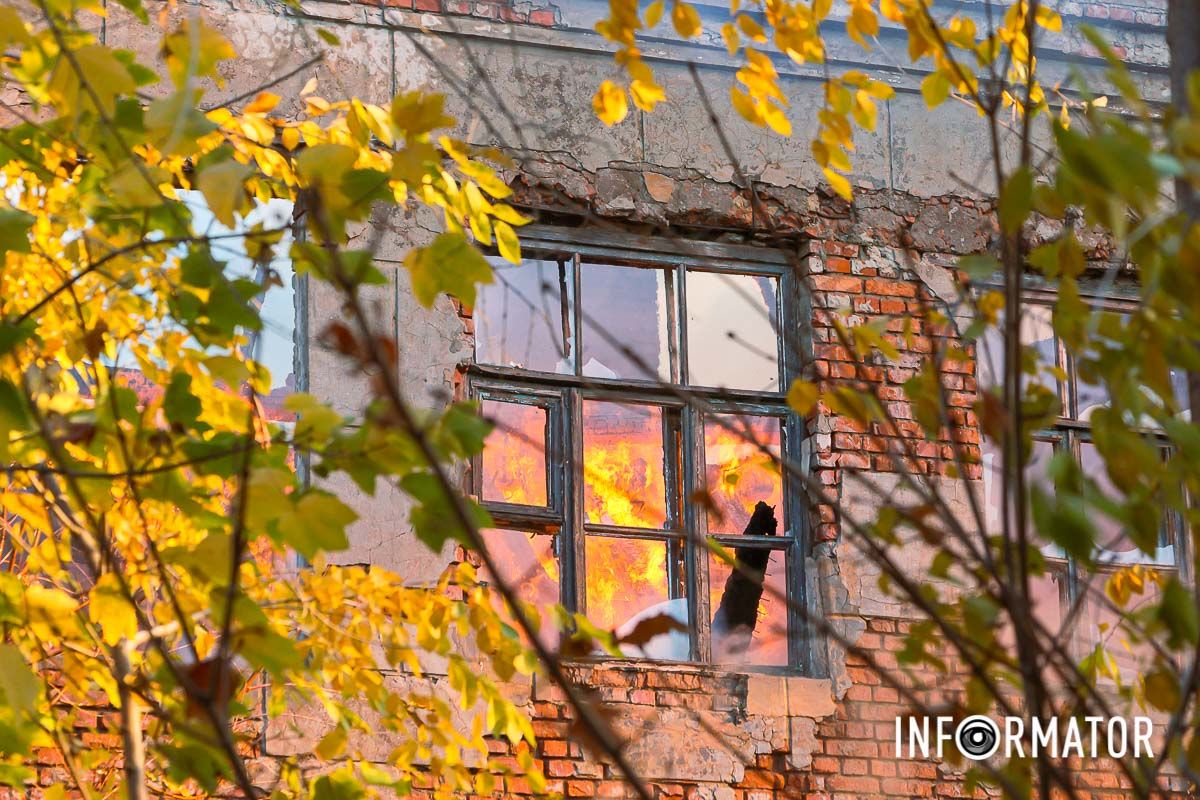 Полум'я Стовп диму видно з лівого берега: у Дніпрі на вулиці Вишиваного сталася пожежа 7