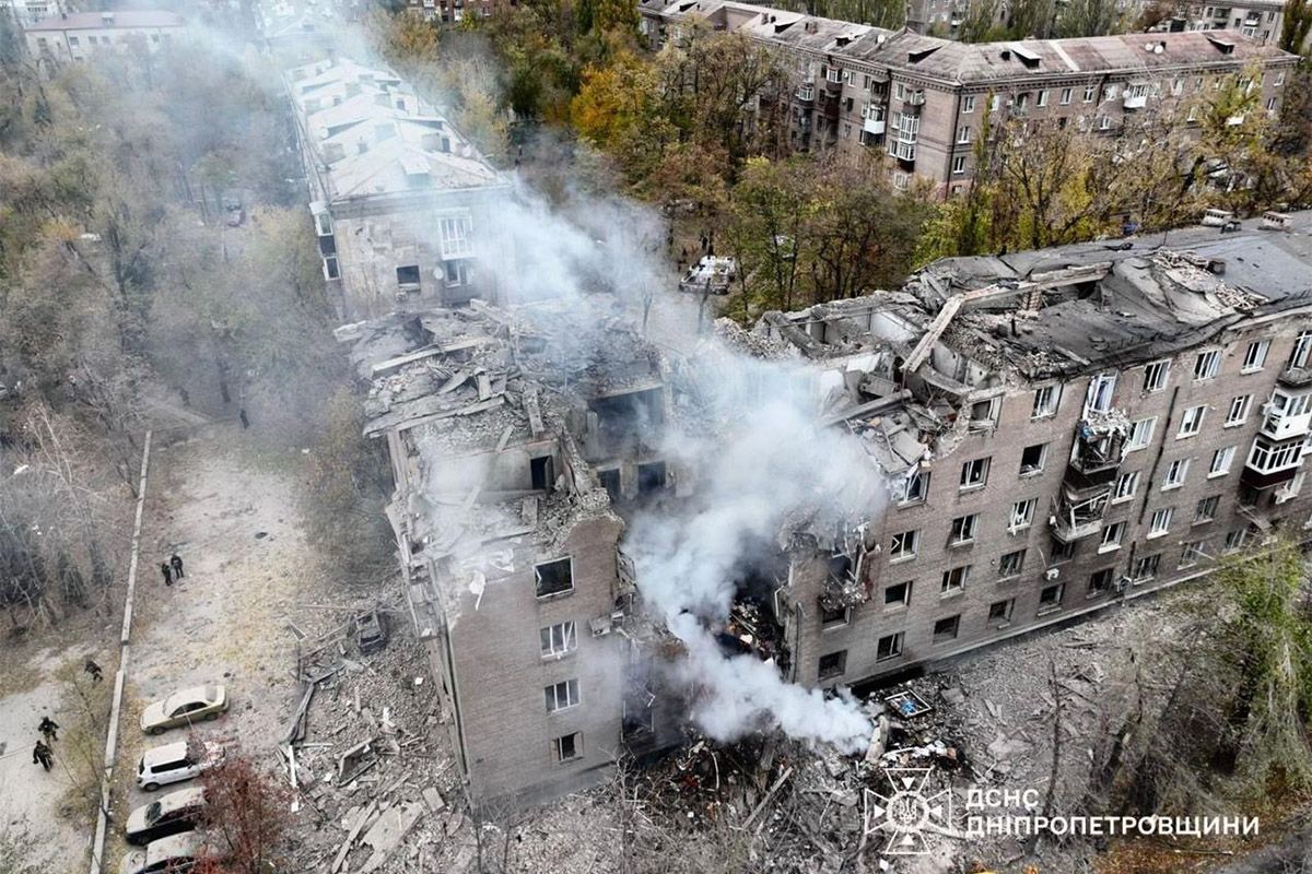 Последствия русской атаки по Кривому Рогу Последствия русской атаки по Кривому Рогу
