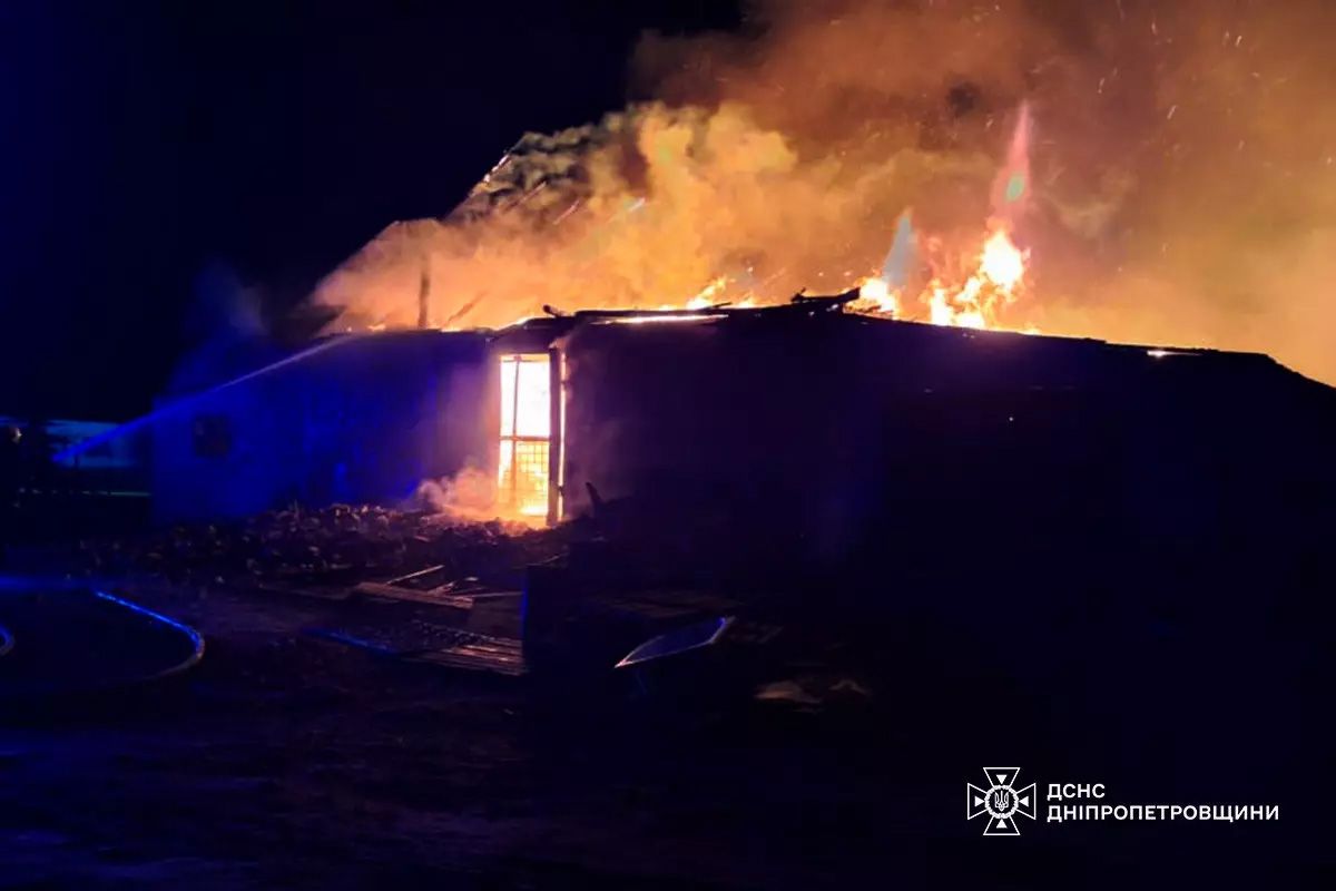 У ніч проти 18 листопада на вулиці Соборна селища Єлизаветівка сталася пожежа Загинуло понад 140 тварин: у Дніпропетровській області згоріла конеферма 1