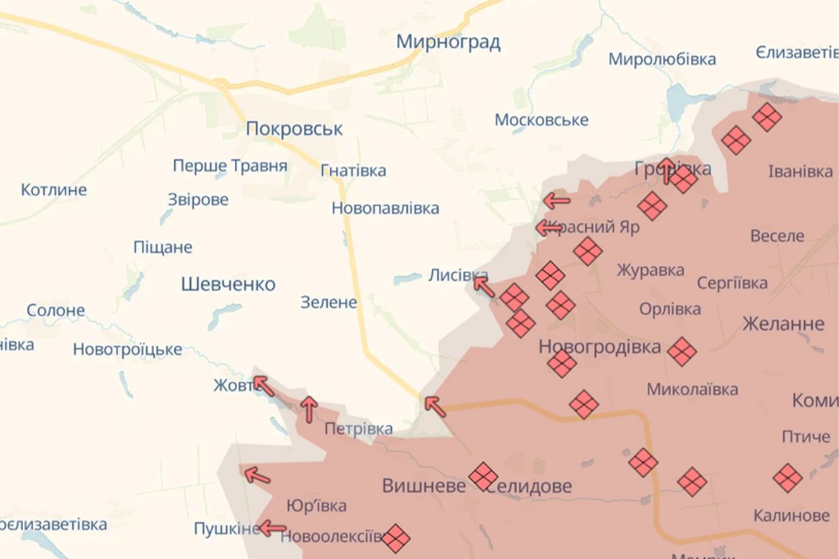 Ситуація на Покровському напрямку станом на 25 листопада Ситуація на Покровському напрямку станом на 25 листопада