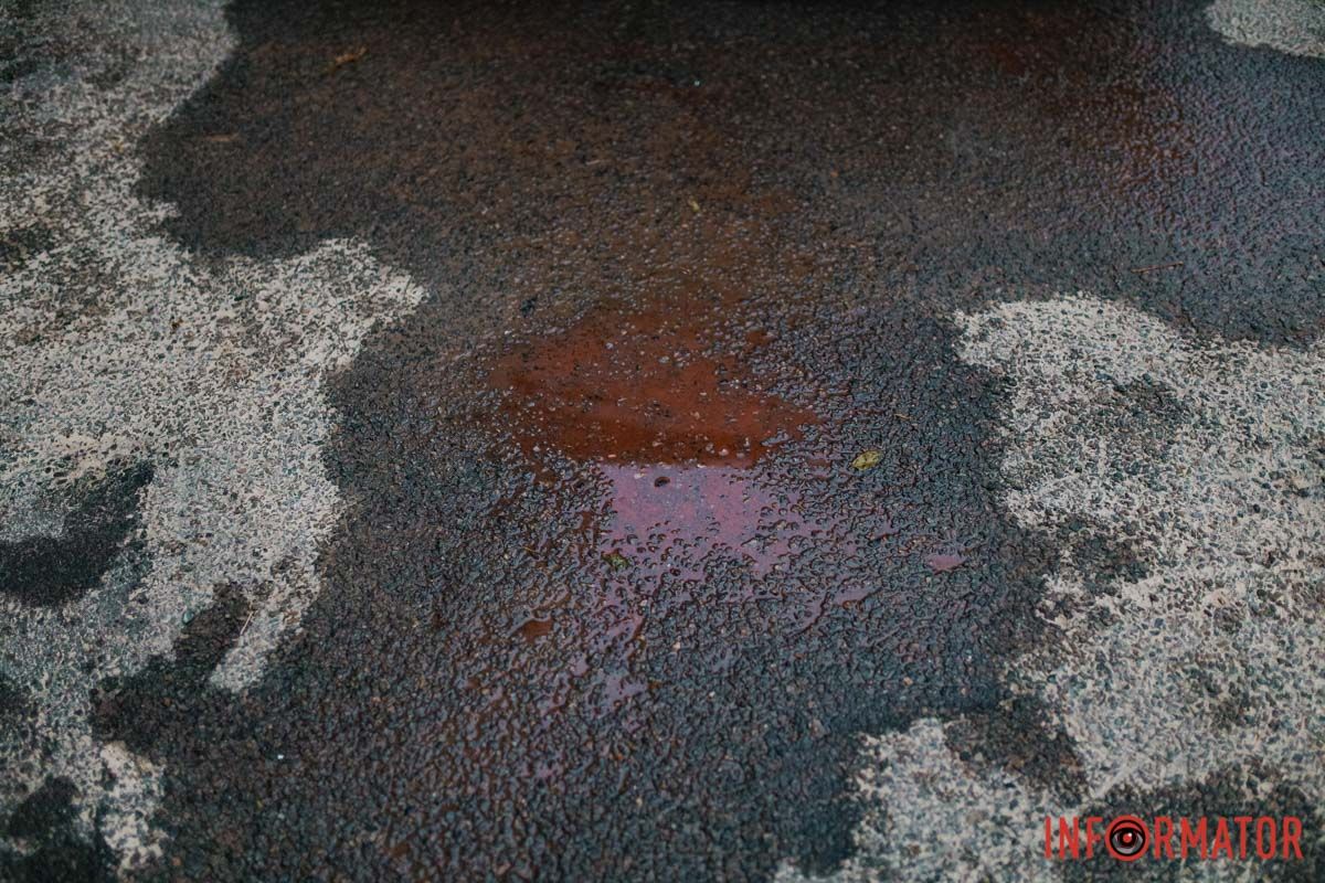 Пятна на дороге на месте событий