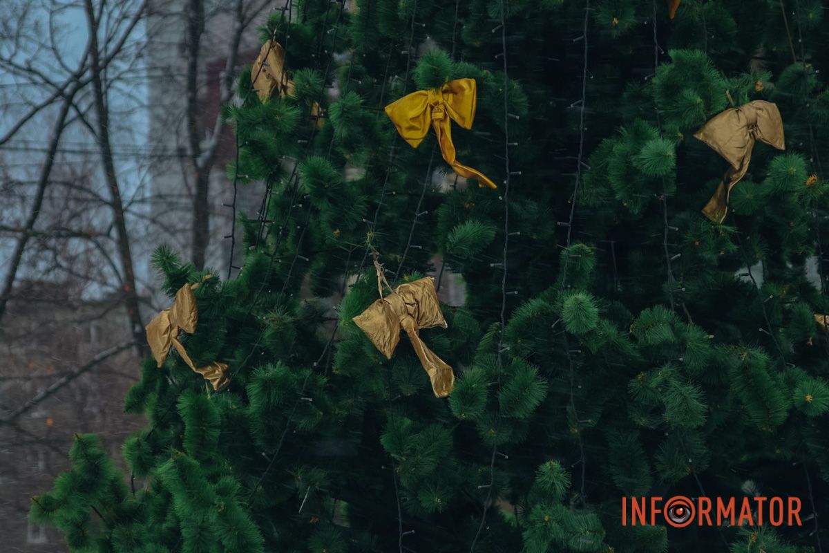 У Дніпрі у сквері на Західному прикрасили новорічну ялинку: як вона виглядає 2