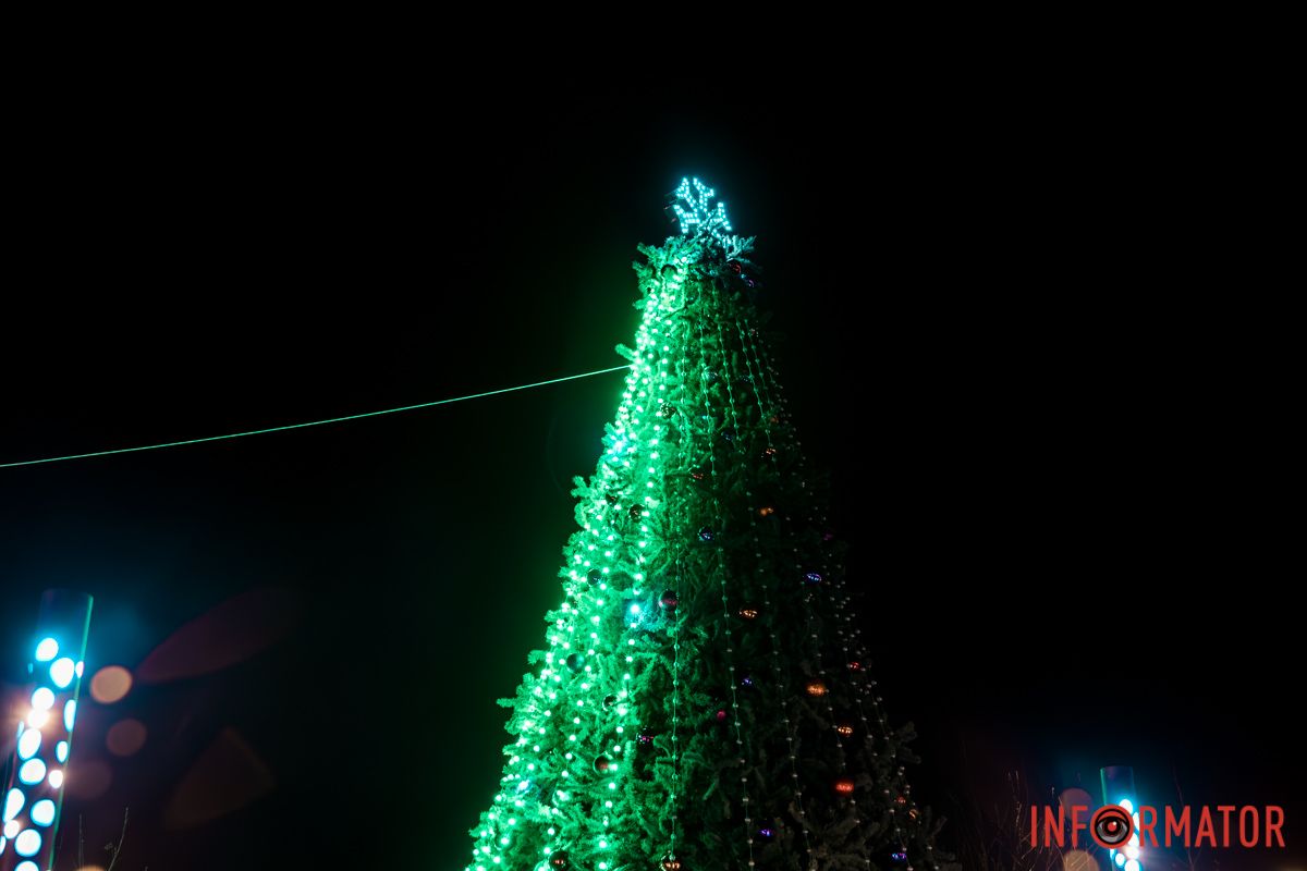 В сквере Прибрежный В Днепре в Прибрежном сквере установили новогоднюю елку: как она выглядит 2