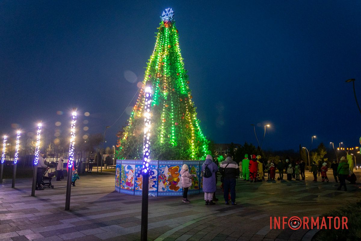 Святий Миколай, Ґрінч і тваринки: у сквері Прибережний засяяла новорічна ялинка 13