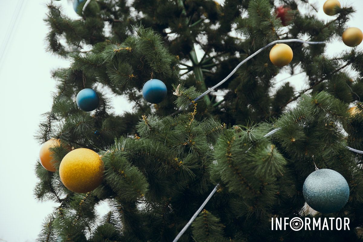 У Дніпрі у Новокодацькому парку встановили новорічну ялинку та урочисто її відкрили 1