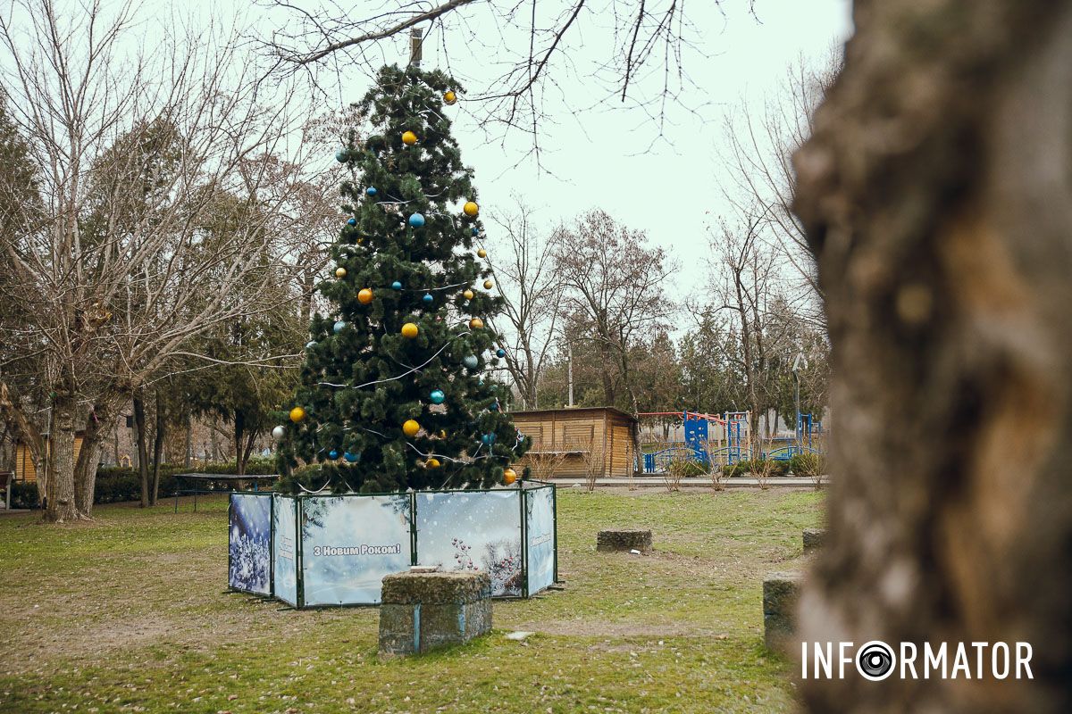У Дніпрі у Новокодацькому парку встановили новорічну ялинку та урочисто її відкрили 4