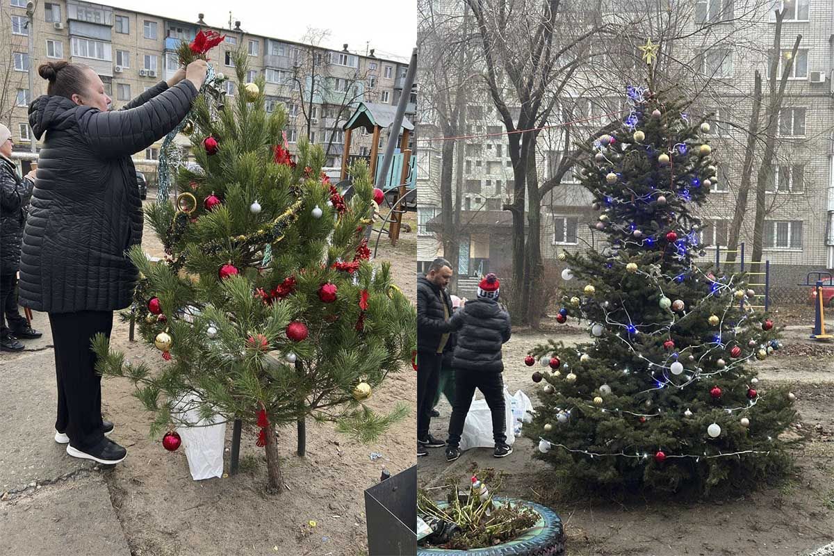 100 человек получили елки во дворы На левом берегу Днепра выбирают лучшую «Народную елку» 5