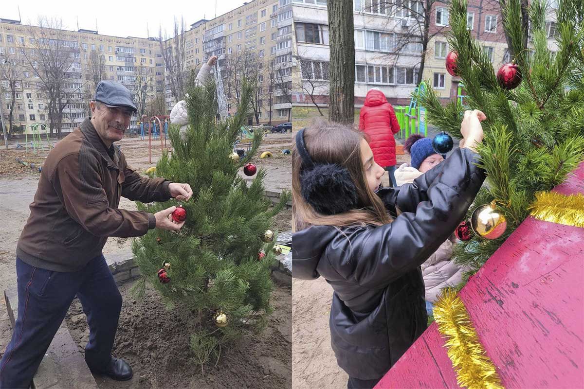 "Народные елки во дворах Днепра редко получаются пафосно разодетыми", - Кисилевский На левом берегу Днепра выбирают лучшую «Народную елку» 6