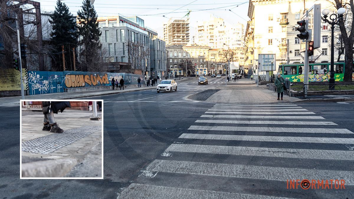 У центрі Дніпра понизили пішохідні переходи та розширили тротуар