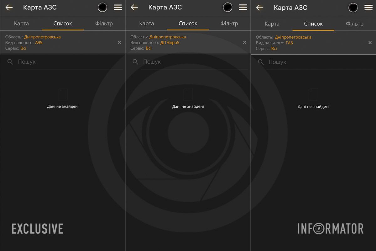 А-95, дизтоплива и автогаза нет А-95, дизтоплива и автогаза нет