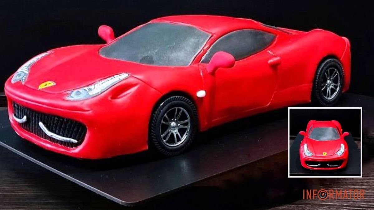 Солодкий Ferrari: кондитер із Дніпра створив торт у вигляді легендарного авто