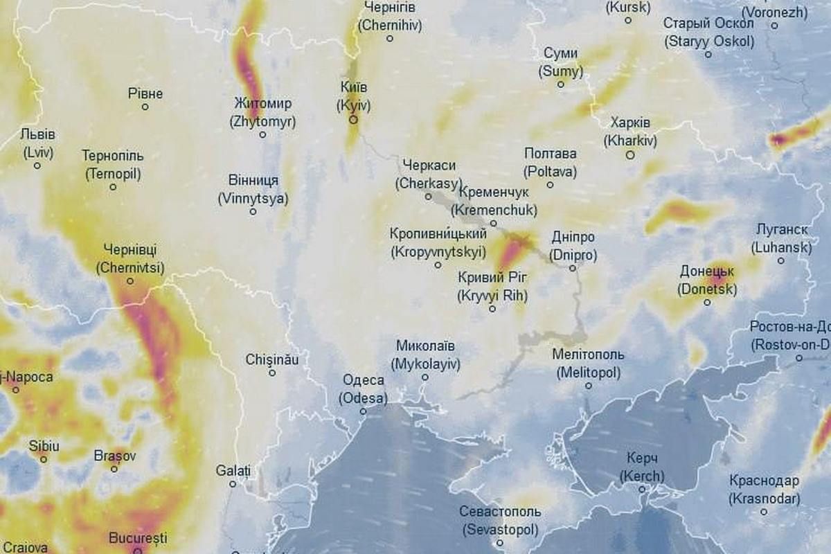Облако грязи дойдет до Украины