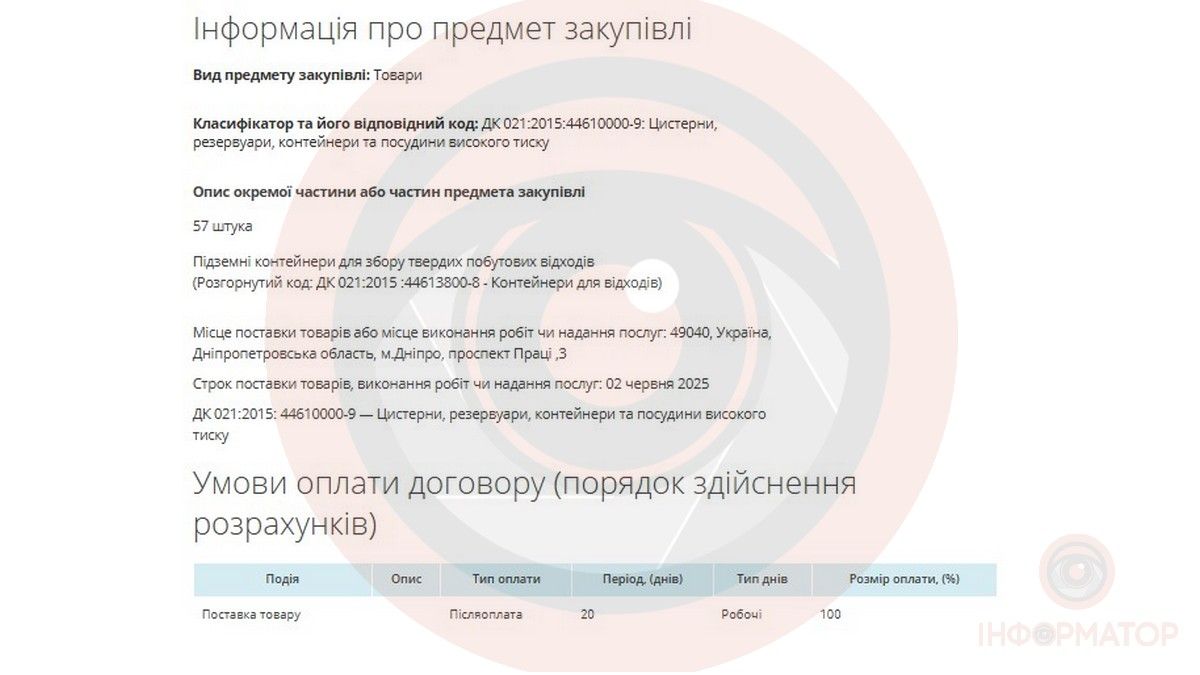 Планують придбати 57 контейнерів