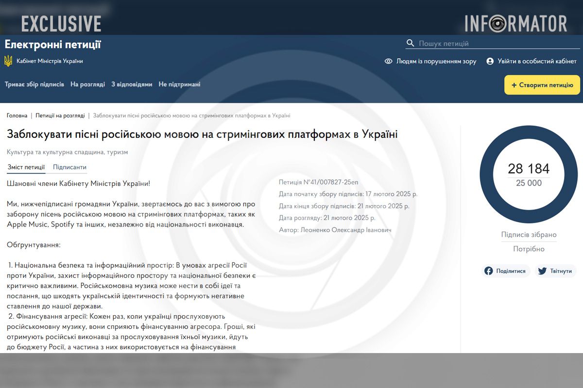 Петиция набрала необходимое количество голосов