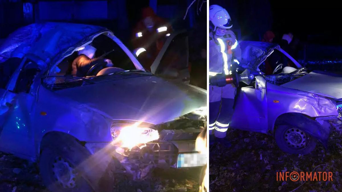 У Дніпрі на Новоставковій Lada в’їхала в дерево: загинув чоловік, травмованого водія доставили в лікарню