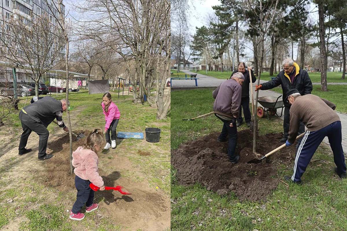 На чергове озеленення люди приходили цілими сім’ями
