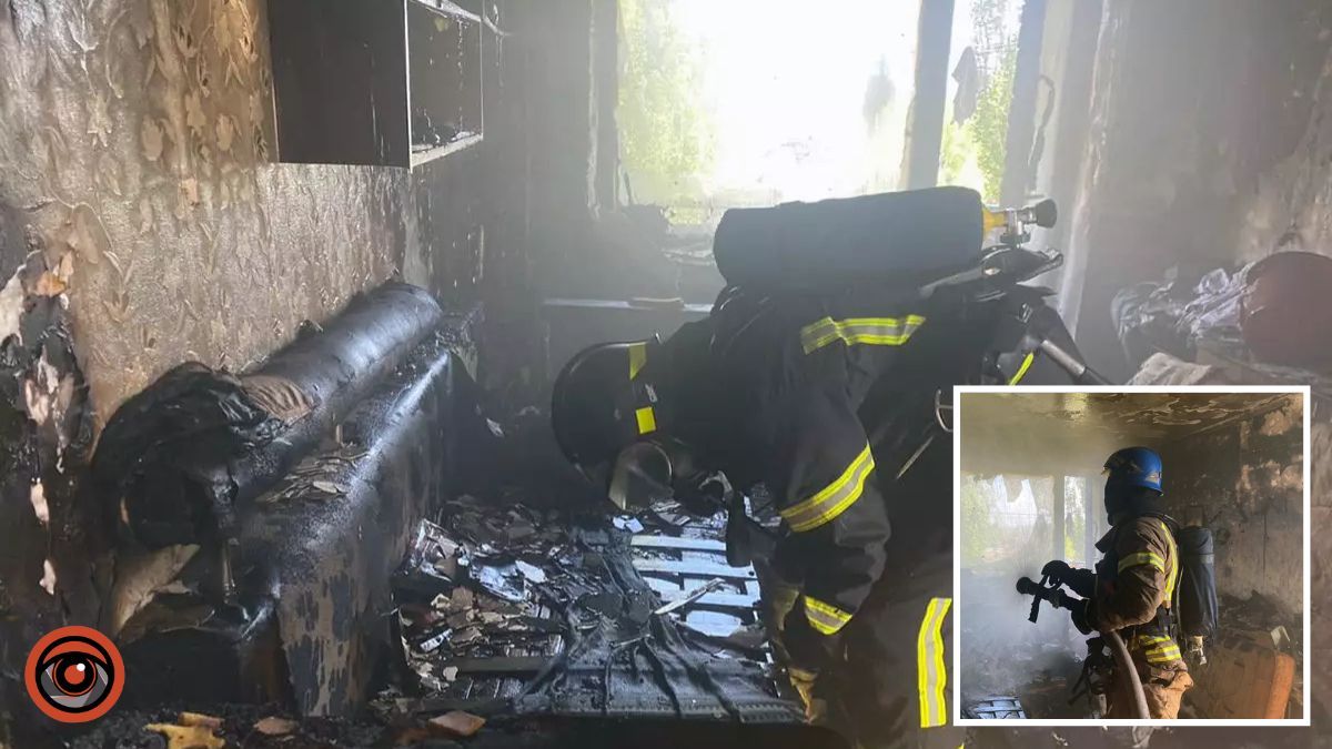 У Кривому Розі горіла квартира в 9-поверхівці: з вогню винесли жінку
