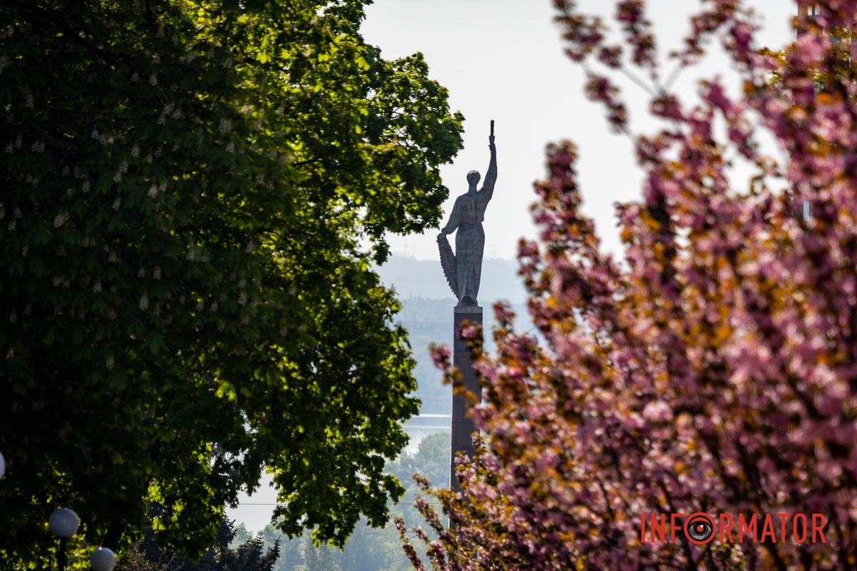 Это настоящая весенняя магия в центре города Весенняя магия в Днепре: сакуры, тюльпаны и каштаны расцвели на проспекте Яворницкого 3