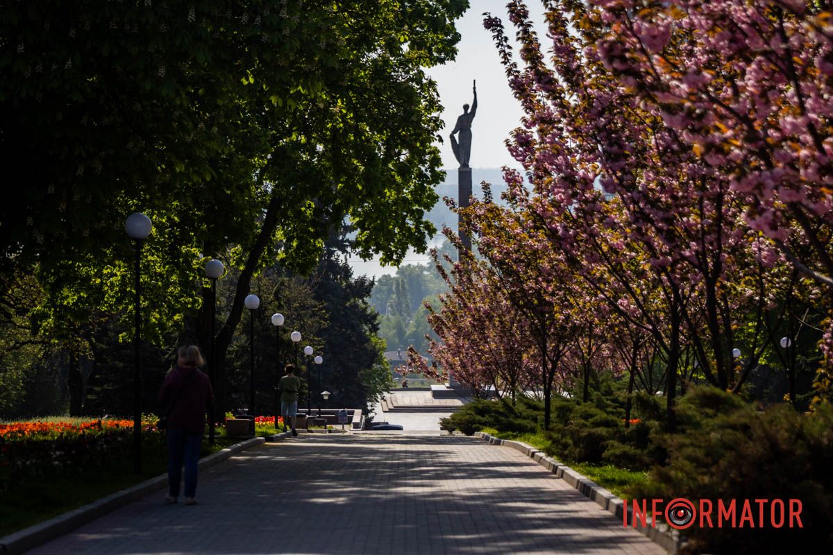 Ракурс решает Весенняя магия в Днепре: сакуры, тюльпаны и каштаны расцвели на проспекте Яворницкого 6