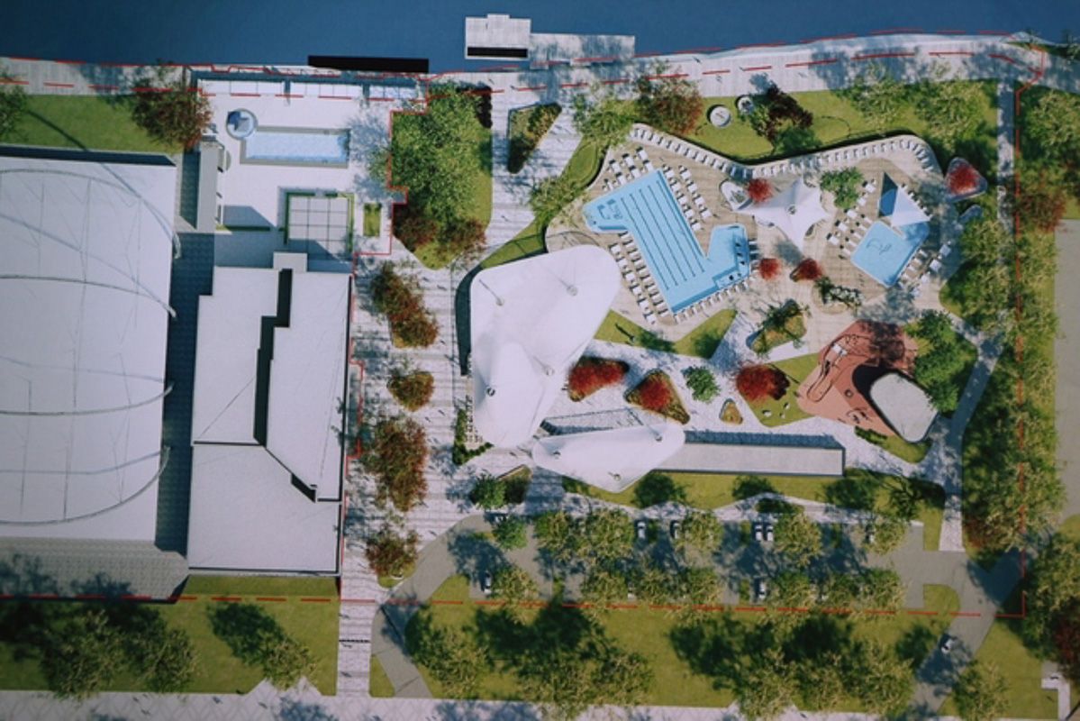 У Дніпрі на житловому масиві Перемога можуть з'явитися два відкриті басейни, кафе, душові та дитячий центр Нові басейни та зона відпочинку: як може змінитись Набережна Перемоги у Дніпрі 1