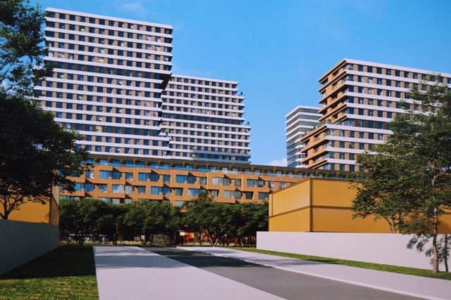 Усього проєкт передбачає 811 квартир, дитячий садок, паркінг на 611 авто, офіси та торгові приміщення Усього проєкт передбачає 811 квартир, дитячий садок, паркінг на 611 авто, офіси та торгові приміщення