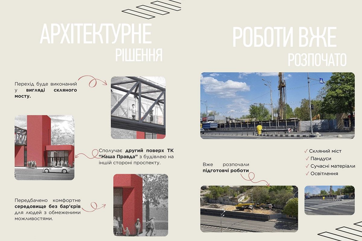 Его хотят построить на проспекте Слобожанском, чтобы соединить торговый комплекс «Наша Правда» со зданием напротив Его хотят построить на проспекте Слобожанском, чтобы соединить торговый комплекс «Наша Правда» со зданием напротив