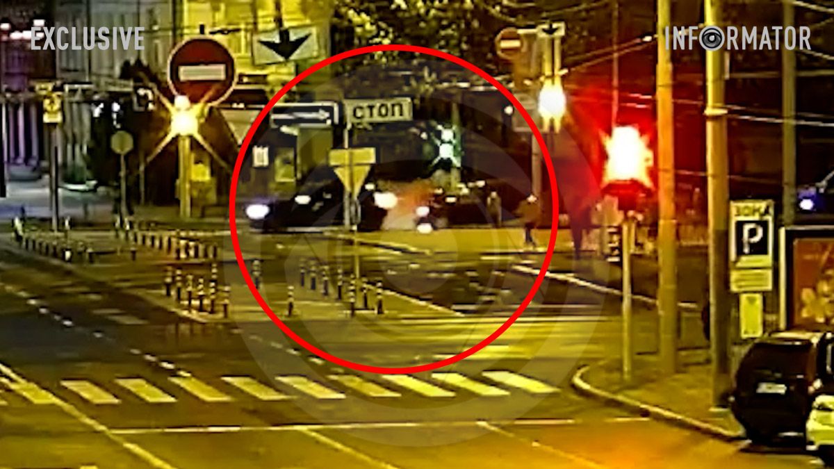 В Днепре на Дмитрия Яворницкого Toyota въехала в BMW: видео момента