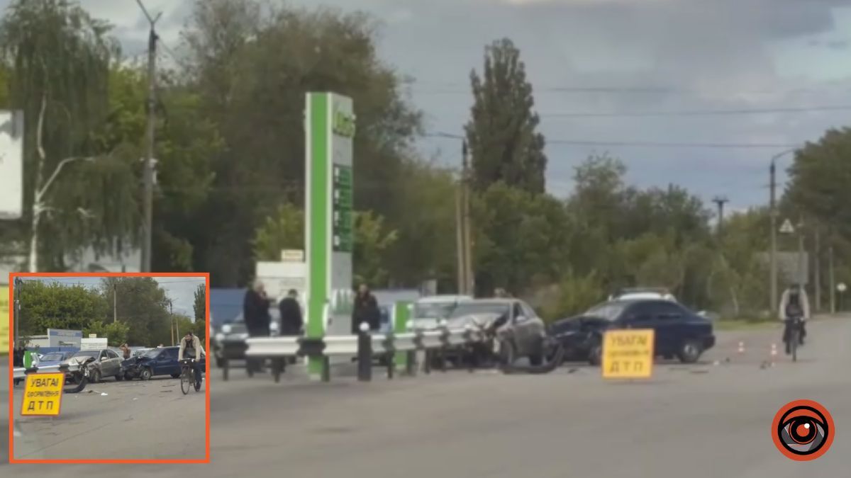 В Желтых Водах Chevrolet после столкновения с Daewoo влетел в отбойник