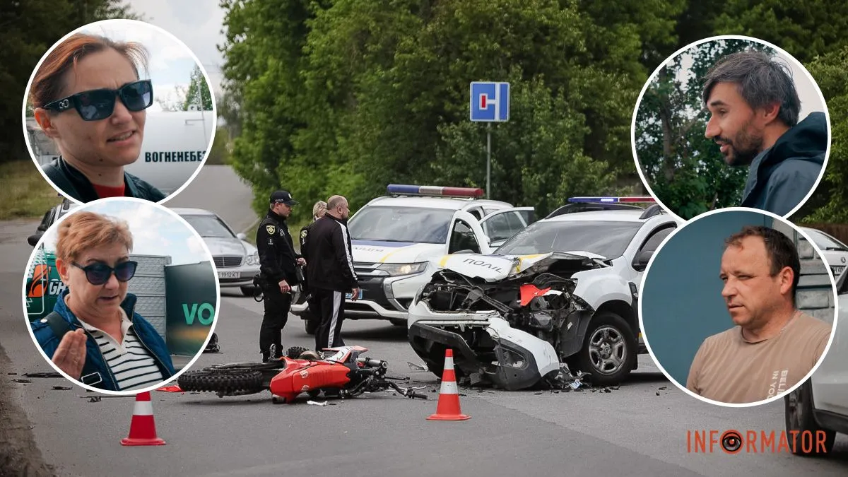 Врізався в поліцейське авто: думки дніпрян, чи можна довіряти мотоцикли підліткам