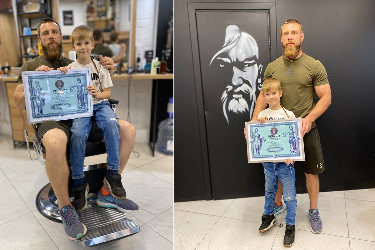 26 мая в Киеве зафиксировали новый рекорд Украины - "Самая длинная коса у парня"