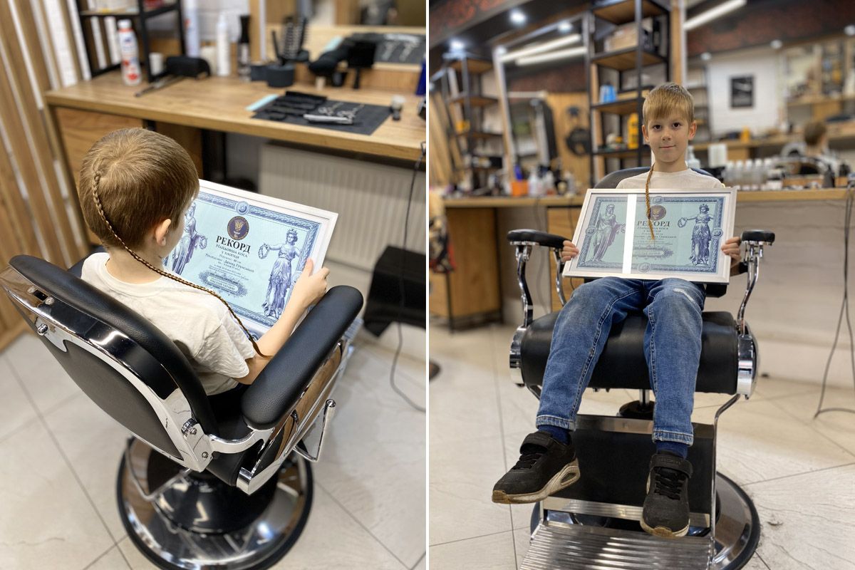 Длина его косы составила 80 сантиметров.