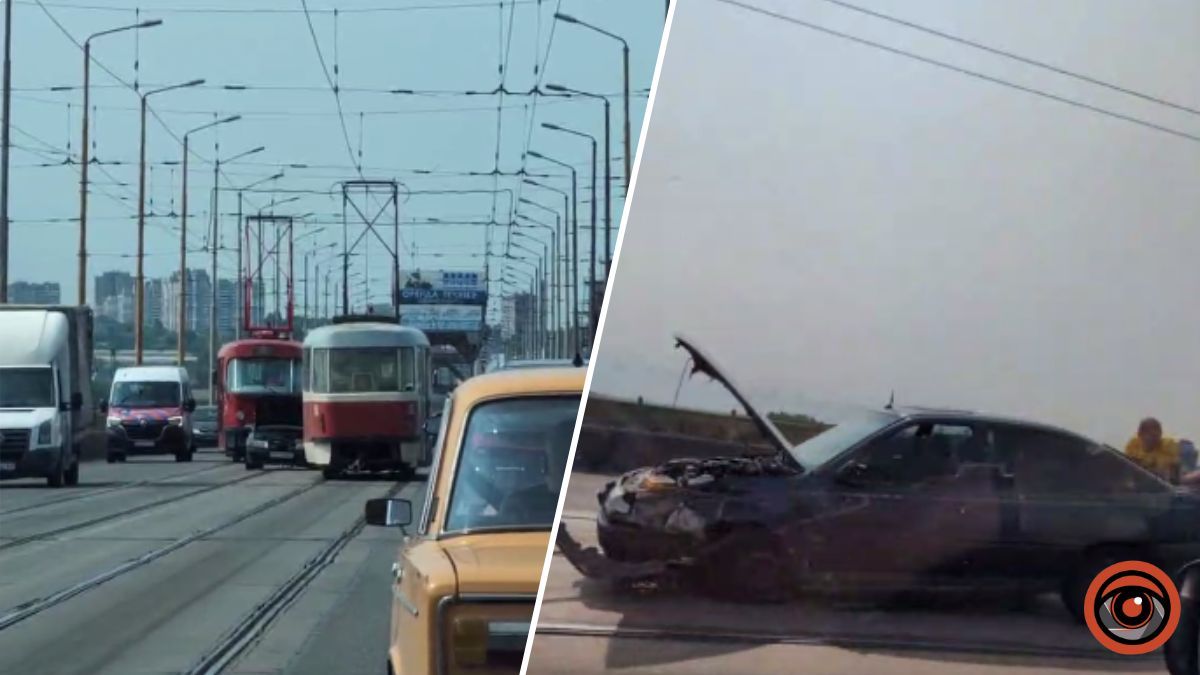 В Днепре на Старом мосту остановилось движение трамваев: причина