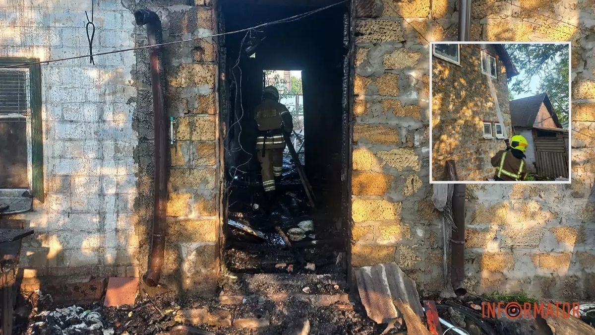 В Днепре на Гуртовой горели жилой дом и хозяйственная постройка: детали