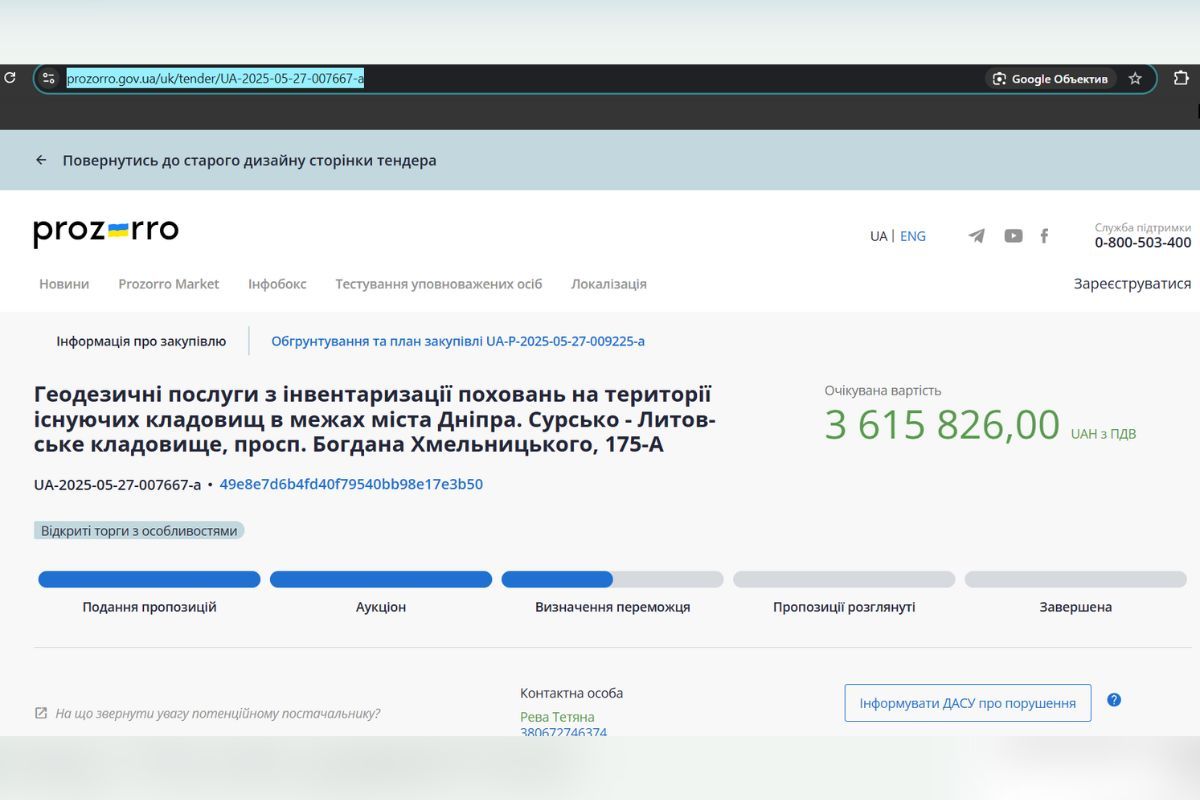 Фирма "коммунальщика по телевизору" за 6 миллионов будет убирать городские кладбища Днепра: еще более 3 миллионов выделят на инвентаризацию захоронений 5