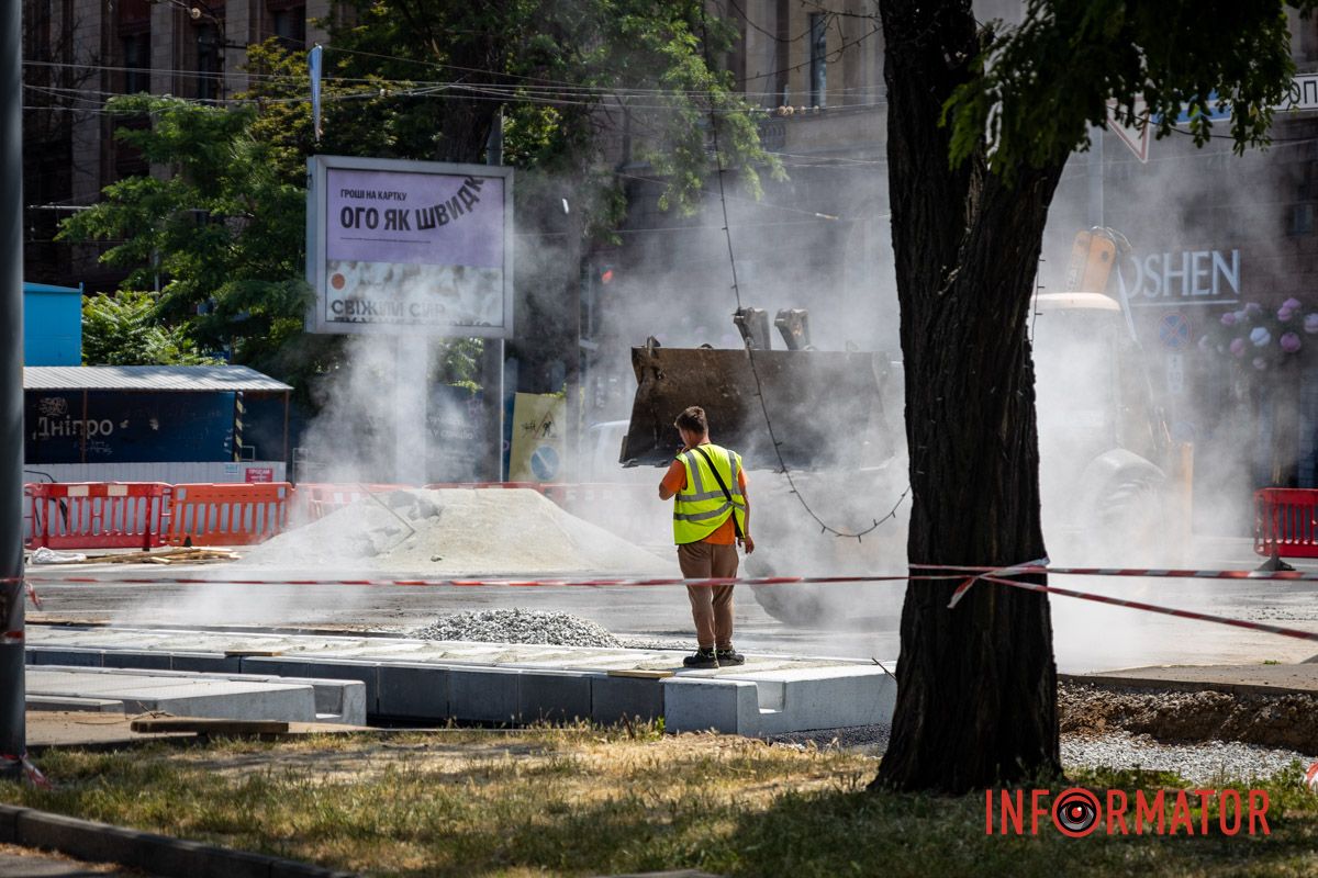 Перший етап ремонту триватиме приблизно місяць Як просуваються дорожні роботи на проспекті Яворницького у Дніпрі 11