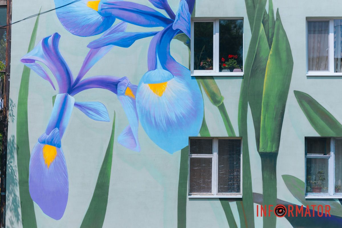 У Дніпрі на вулиці Квітки Цісик ще один будинок прикрашає мурал 17