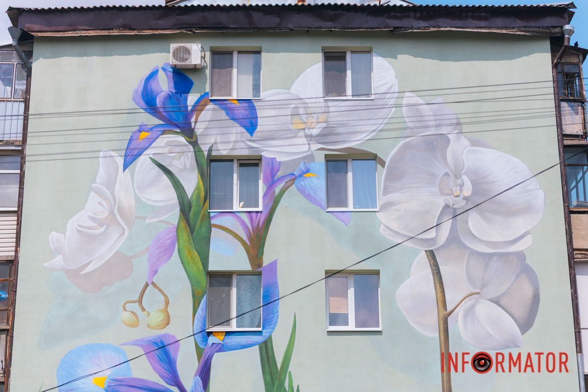 У Дніпрі на вулиці Квітки Цісик ще один будинок прикрашає мурал 18