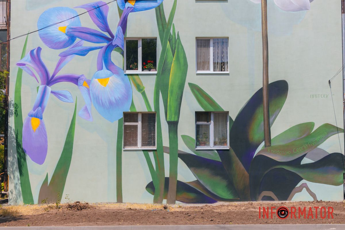 У Дніпрі на вулиці Квітки Цісик ще один будинок прикрашає мурал 19