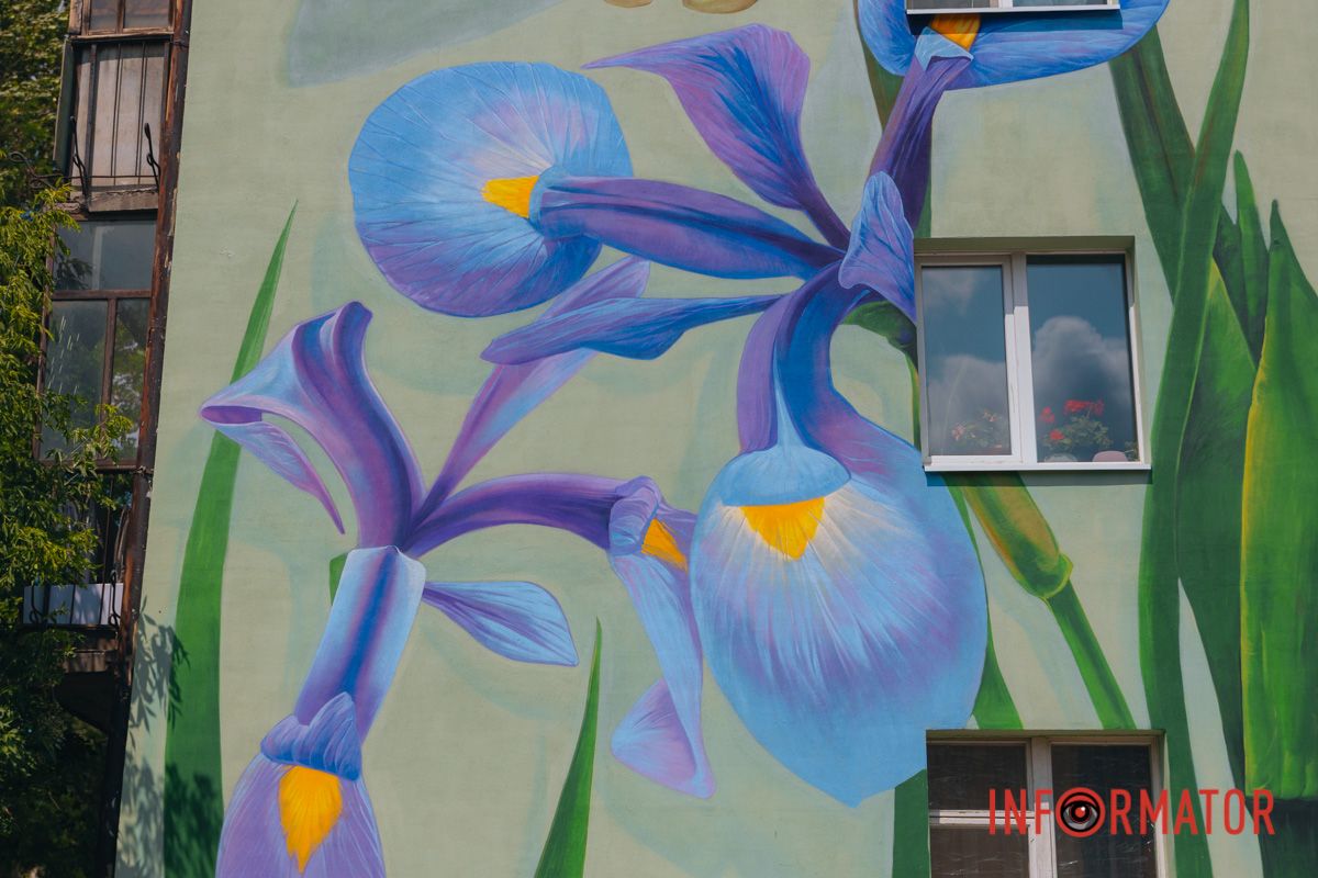 У Дніпрі на вулиці Квітки Цісик ще один будинок прикрашає мурал 4