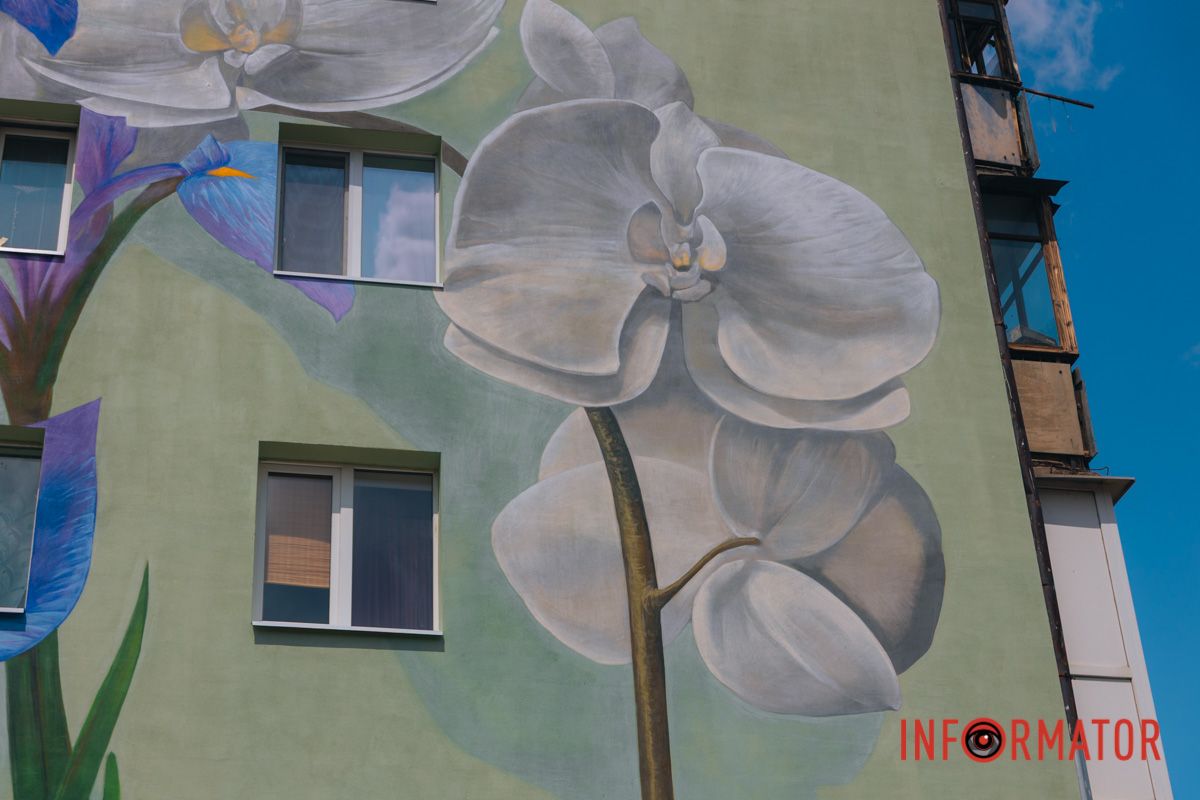 У Дніпрі на вулиці Квітки Цісик ще один будинок прикрашає мурал 5