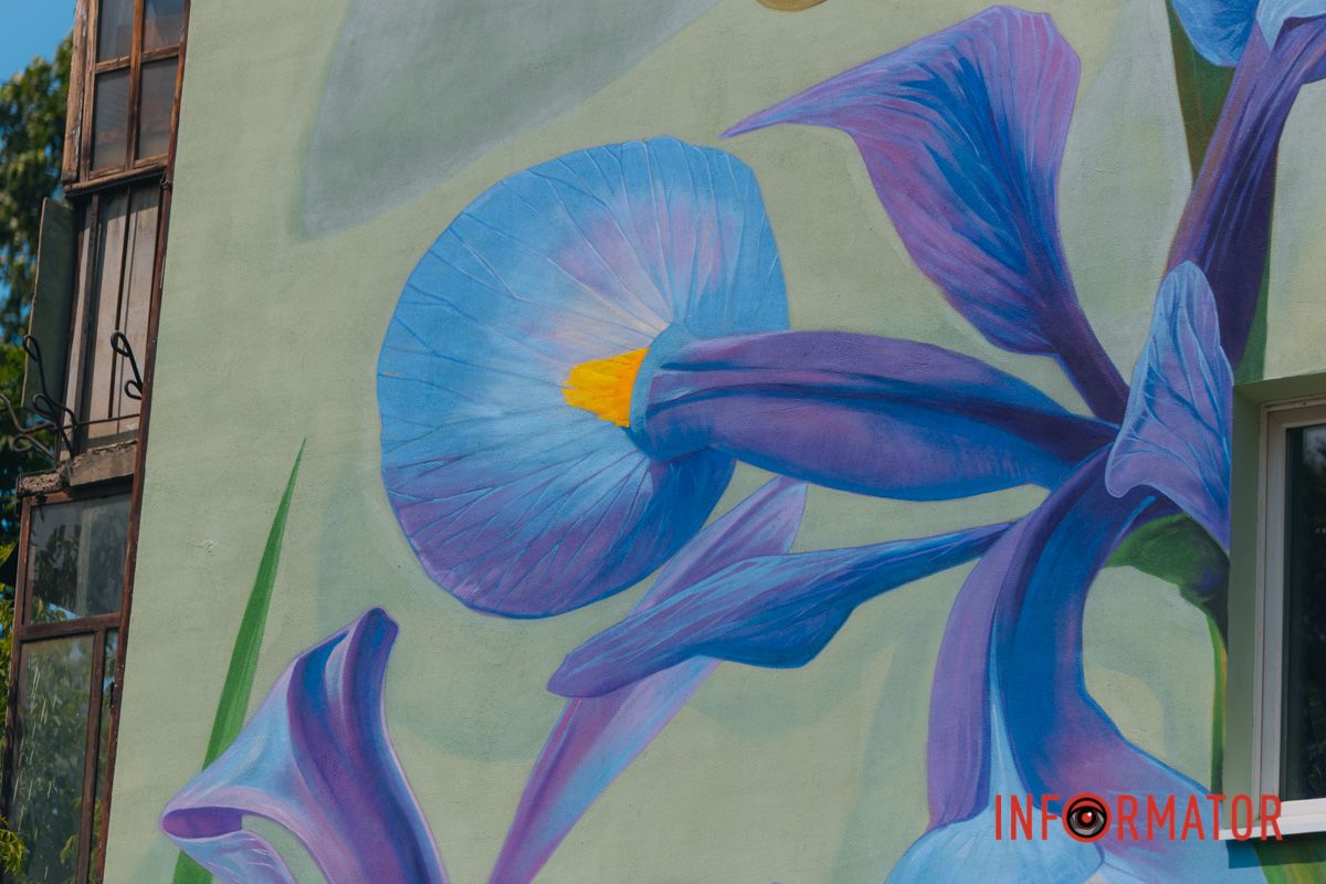 У Дніпрі на вулиці Квітки Цісик ще один будинок прикрашає мурал 11
