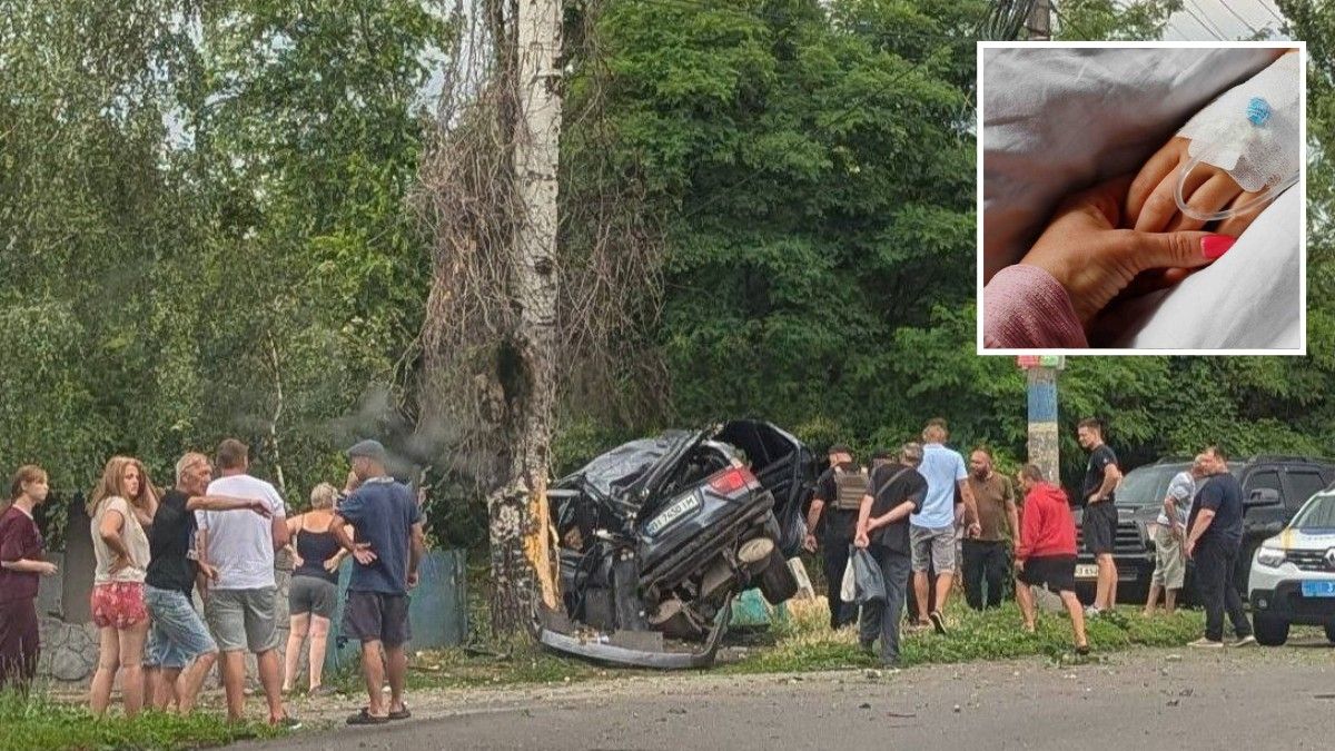 На въезде в Каменское пьяный водитель BMW влетел в забор и дерево: погиб пассажир, пострадала 11-летняя девочка