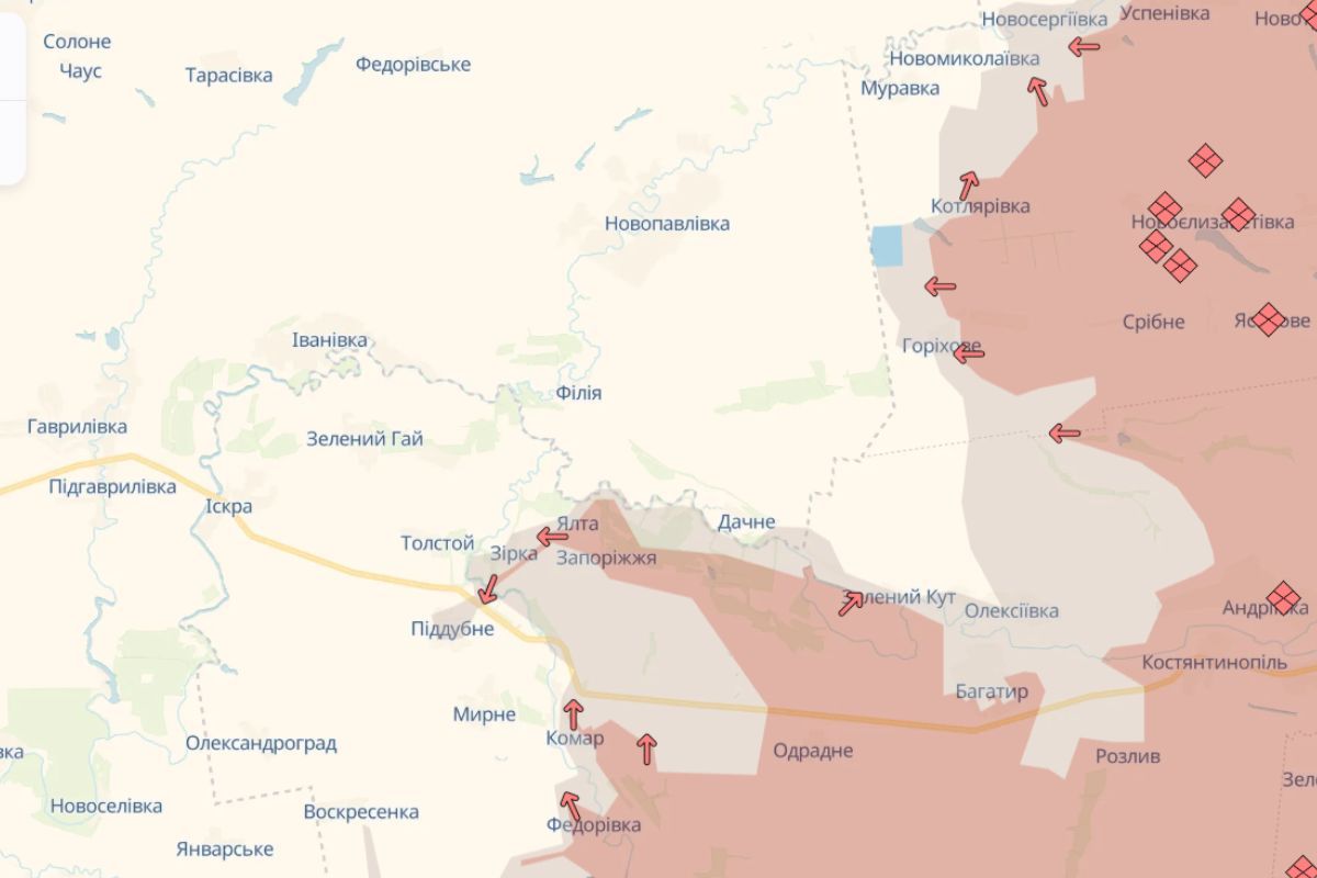 Бои ведутся вблизи границы Днепропетровской области