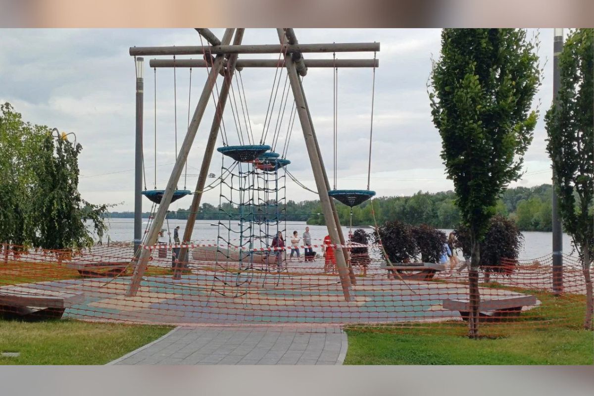 Так выглядела площадка утром