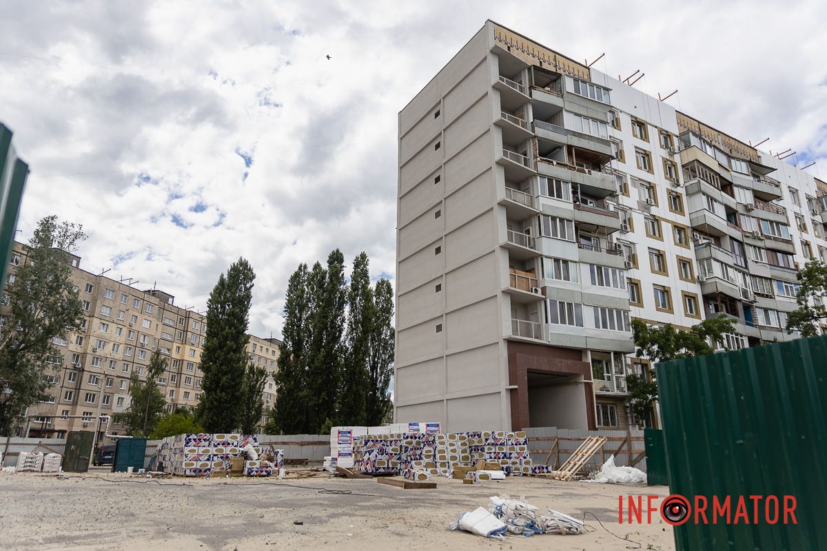 В Днепре за 85 миллионов начали утеплять фасад дома №118 на Победе 8