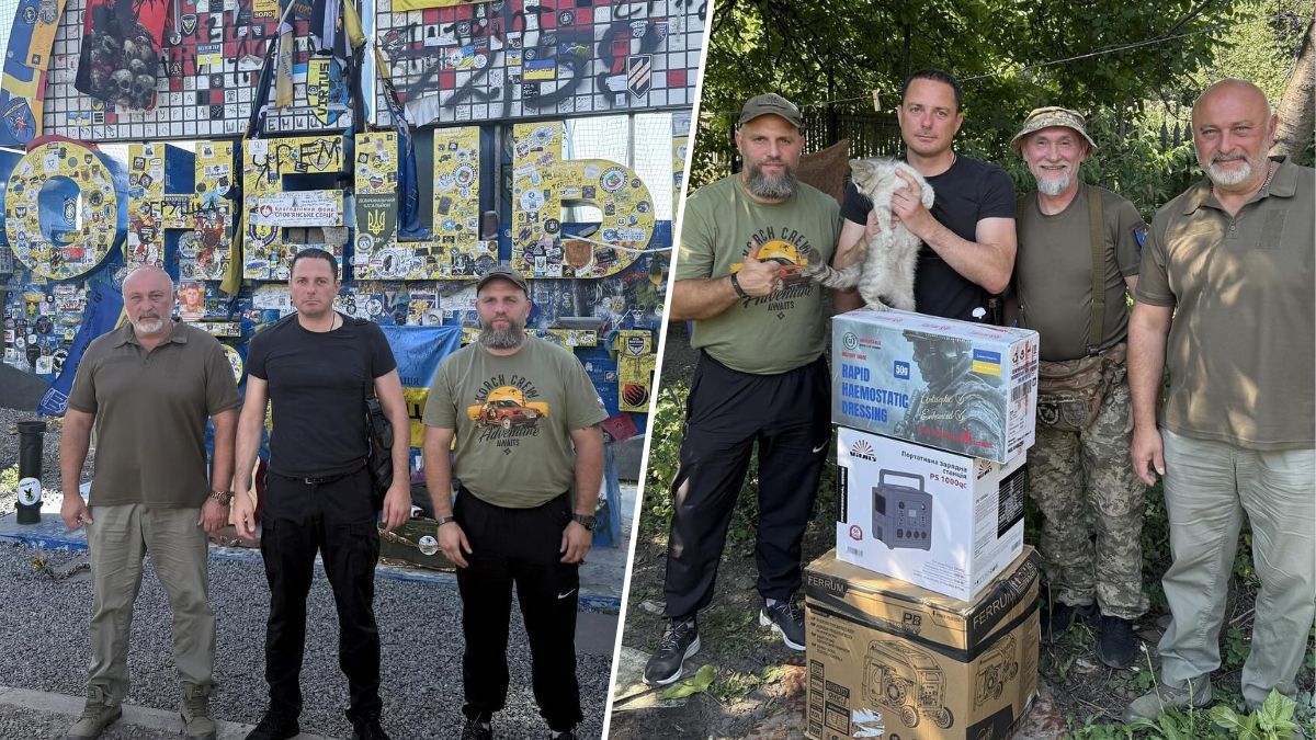 Мэр Каменского с командой посетили бойцов из города на Донецком направлении